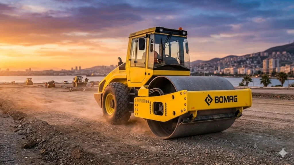 İzmir Kiralık Silindir - Bomag 213 Toprak ve Asfalt Sıkıştırma Makinesi